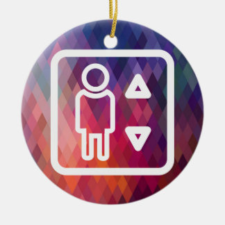 エレベーターの技術者の絵画図表 セラミックオーナメント