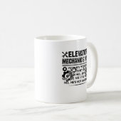 エレベーターの整備士の妻のマグ コーヒーマグカップ (正面右)