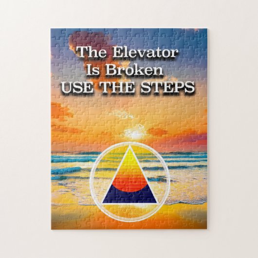 エレベーターは壊れた回復スローガン日の出 ジグソーパズル (縦)
