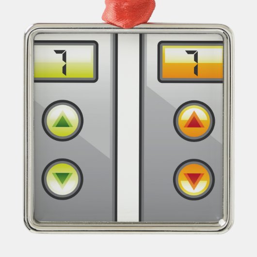 エレベーターボタン メタルオーナメント (正面)
