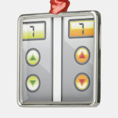 エレベーターボタン メタルオーナメント (左)