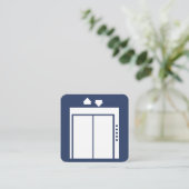 エレベーター修理サービス スクエア名刺 (スタンド正面)