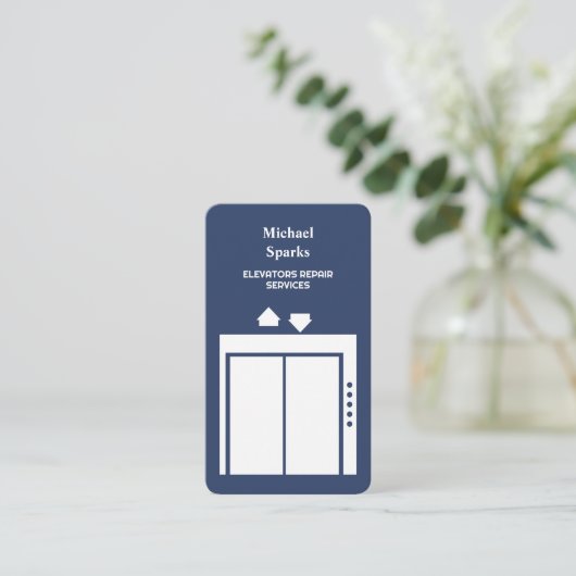 エレベーター修理サービス 名刺 (スタンド正面)