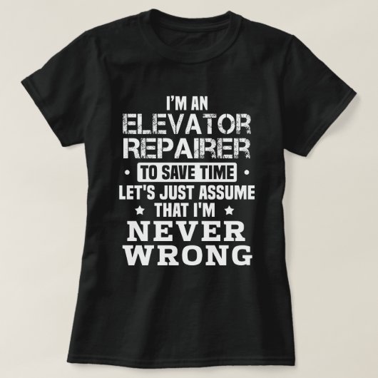 エレベーター修理機 Tシャツ (デザイン正面)