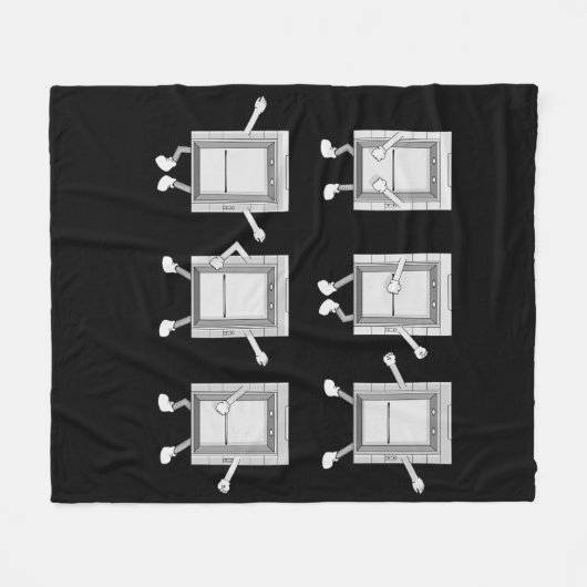 エレベーター技術者ギフト男性エレベーター整備士 フリースブランケット (正面(横))