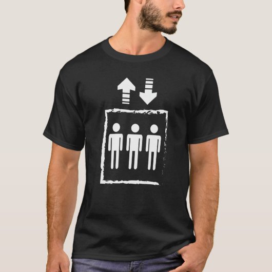 エレベーター技術者整備士エンジニア保険料 Tシャツ (正面)