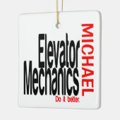 エレベーター整備士が良いカスタム セラミックオーナメント (左)