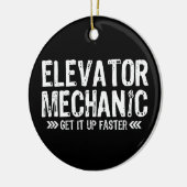 エレベーター整備士が迅速な修理業者のプレゼントを得る セラミックオーナメント (左)