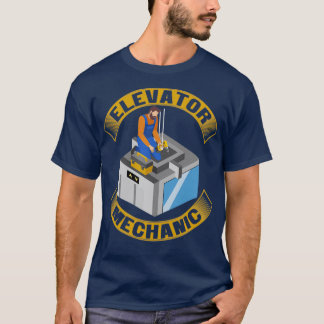 エレベーター整備士デザインサービス保守点検 Tシャツ