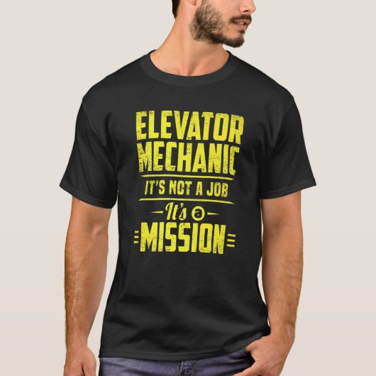 エレベーター整備士ミッション技術者の機器だ Tシャツ (正面)