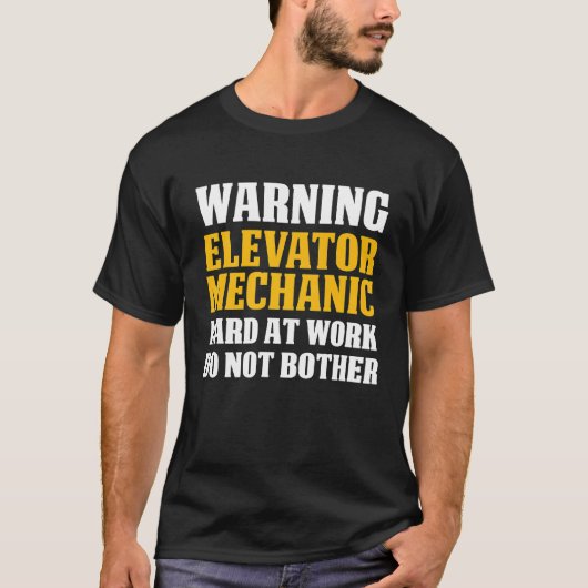 エレベーター整備士保守係員 Tシャツ (正面)