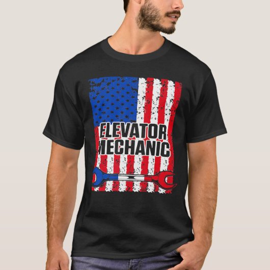 エレベーター整備士保守寿命指示等 Tシャツ (正面)
