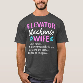 エレベーター整備士妻エレベーター Tシャツ