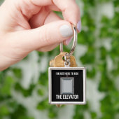 エレベーター整備士技師がエレベーターに乗る キーホルダー (手)