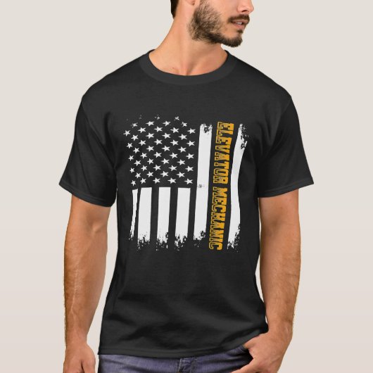 エレベーター整備士整備寿命訓練技術 Tシャツ (正面)