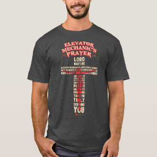 エレベーター整備士祈りの言葉  Tシャツ