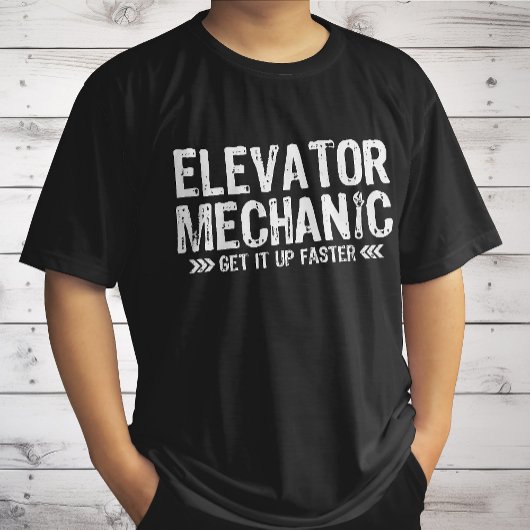 エレベーター整備士 ギフト 速く立ち上がろう Tシャツ