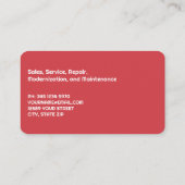 エレベーター整備士 名刺 (裏面)