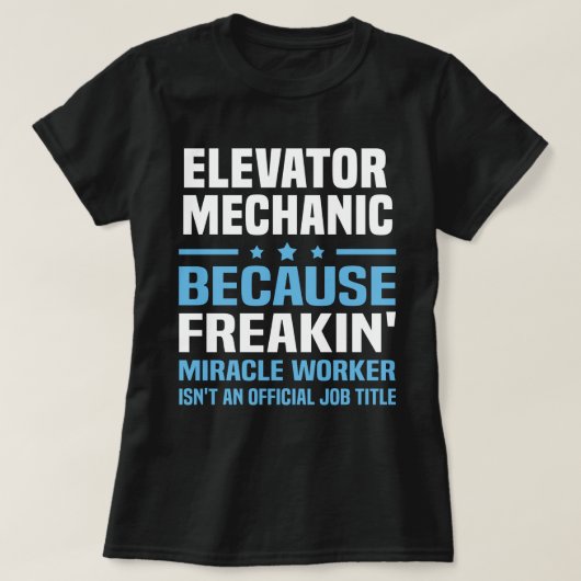 エレベーター整備士 Tシャツ (デザイン正面)