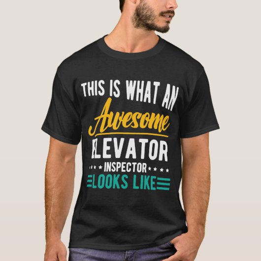 エレベーター検査の素晴らし外観 Tシャツ (正面)