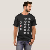 エレベーター検査員オペレーターリフト設置エレベーター Tシャツ (正面フル)