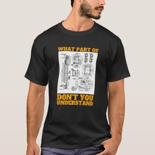 エレベーター機械エンジニアおよびエレベーター設置工 Tシャツ (正面)
