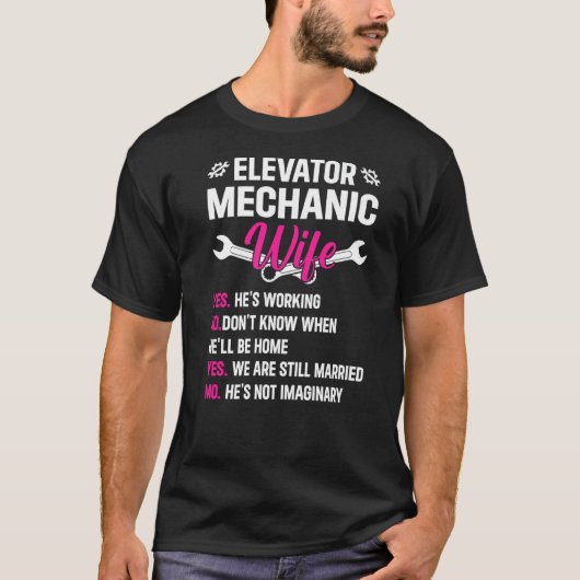 エレベーター点検員エレベーター運転員エレベーター Tシャツ (正面)