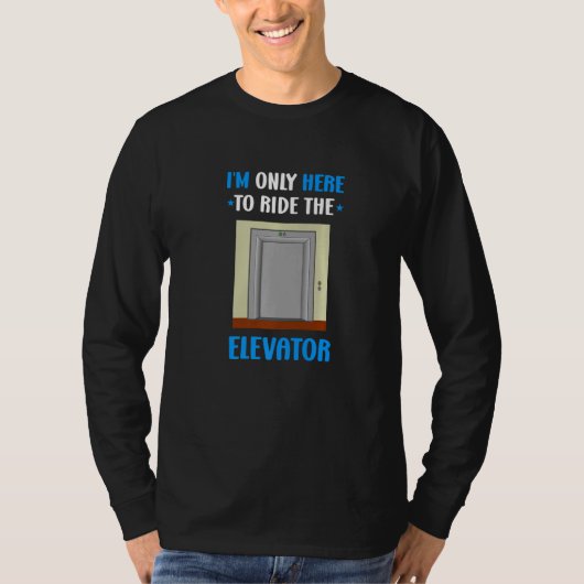 エレベーター ボタン エレベーター 検査官 機械 設置 Tシャツ (正面)