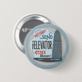 エレベーター 缶バッジ (正面&裏面)