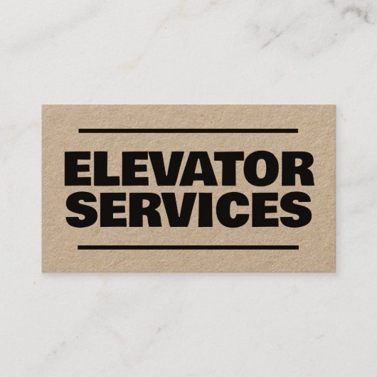 エレベーターQRクラフト 名刺 (正面)