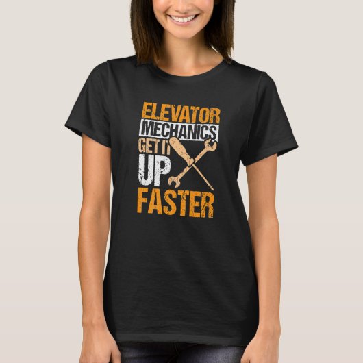 エレベータ整備士が立ち上げるエレベータテクン Tシャツ (正面)