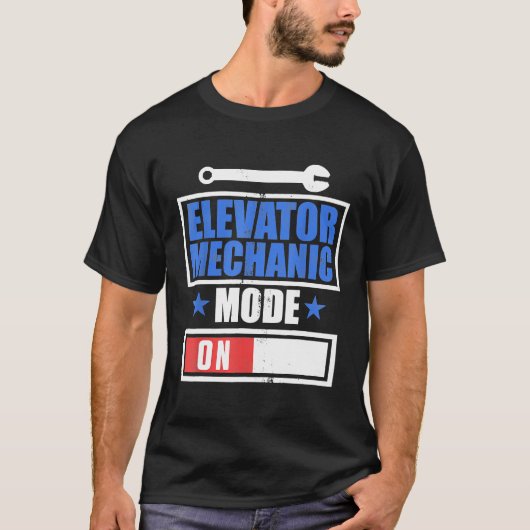 エレベータ整備士保守勉強技術者 Tシャツ (正面)