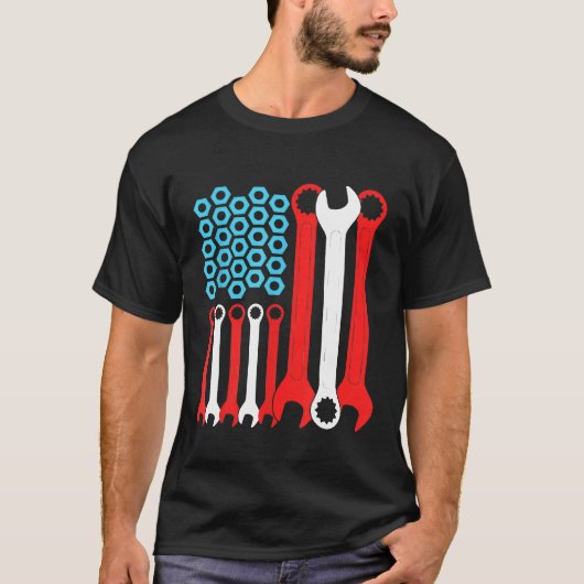エレベータ整備士保守旗ツール技術 Tシャツ (正面)