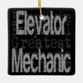 エレベータ整備士 セラミックオーナメント (正面)