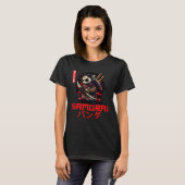エレベ日本のントレトロサムライパンダ Tシャツ (正面フル)