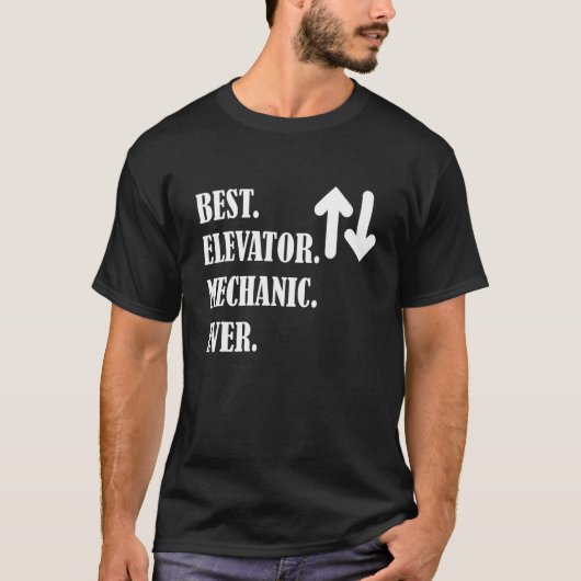 エレベ最高のータ整備士常時ボタンリフト技術者 Tシャツ (正面)