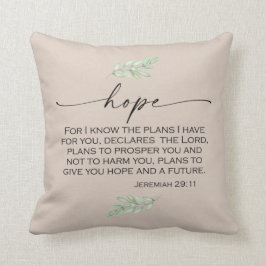 エレミヤからの祈りの聖句29:11 クッション