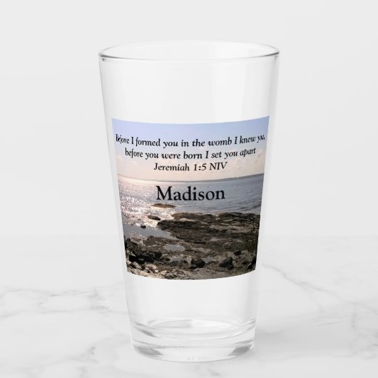 エレミヤとの海の写真1:5神はあなたを知っていた タンブラーグラス (正面)