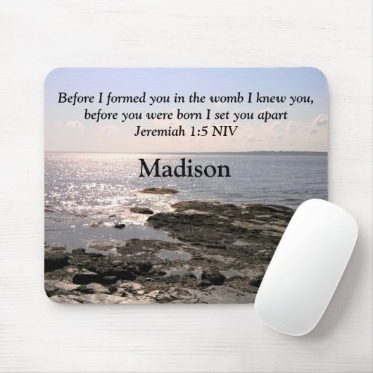 エレミヤとの海の写真1:5神はあなたを知っていた マウスパッド (マウス)