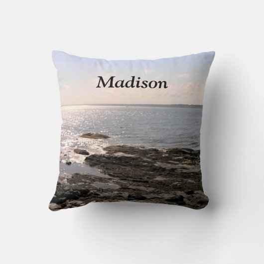 エレミヤとの海の写真1:5神は皆さんを知っていた聖句 クッション (裏面)