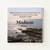 エレミヤとの海の写真1:5神は皆さんを知っていた聖句 ノートブック (裏面)