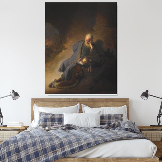 エレミヤはエルサレムの破壊を嘆いている キャンバスプリント (インサイチュ (寝室))