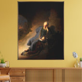 エレミヤはエルサレムの破壊を嘆いている キャンバスプリント (インサイチュ (リビング))