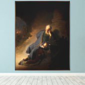 エレミヤはエルサレムの破壊を嘆いている キャンバスプリント (インサイチュ (ウッドフロア))