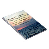 エレミヤへの信仰29:11日の出の詩 ノートブック (右側)