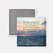 エレミヤへの信仰29:11日の出の詩 マグネット (正面/裏面)