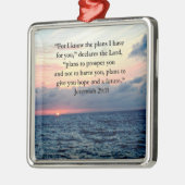 エレミヤへの信仰29:11日の出の詩 メタルオーナメント (左)