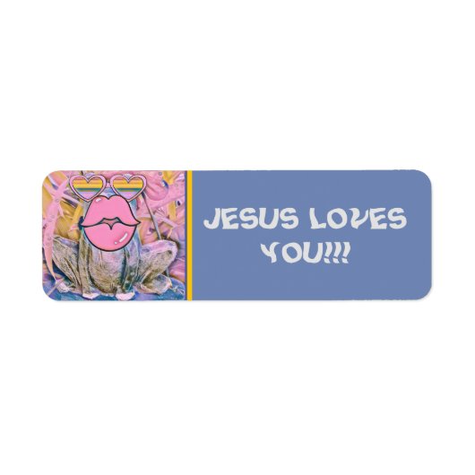 エレミヤカエル – カスタマイズ可能な住所 シール (正面)