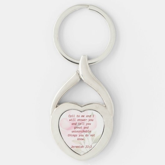 エレミヤ付きキーチェーン33:3 キーホルダー (正面)