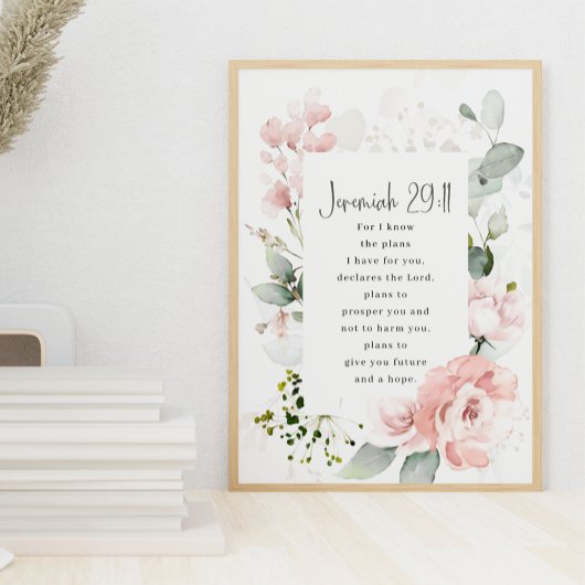 エレミヤ書29:11聖書の名言ポスター ポスター